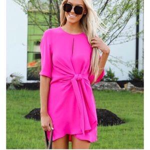 Hot Pink Vici Mini Dress